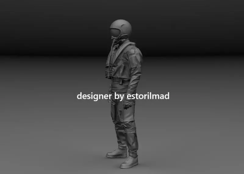 NATO EUROFIGHTER TYPHOON AIRCRAFT PILOT v1 3D print model_1