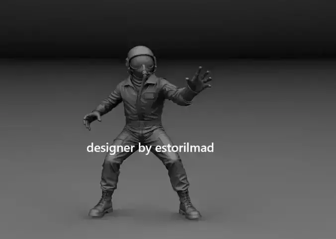 NATO EUROFIGHTER TYPHOON AIRCRAFT PILOT v3 3D print model