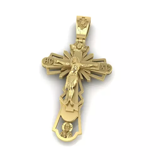 Cross with jesus icon Model 7932 3D print model_0