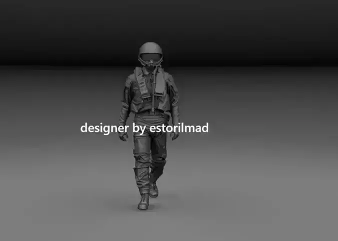 NATO EUROFIGHTER TYPHOON AIRCRAFT PILOT v4 3D print model