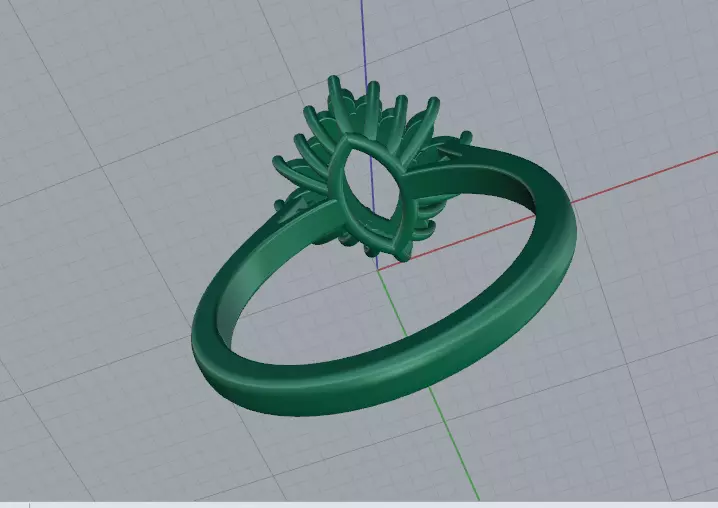 Solitaire engagement rings Model 7914 3D print model_5