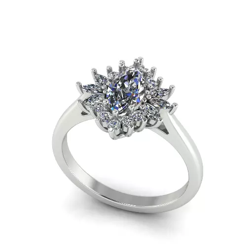 Solitaire engagement rings Model 7914 3D print model_1