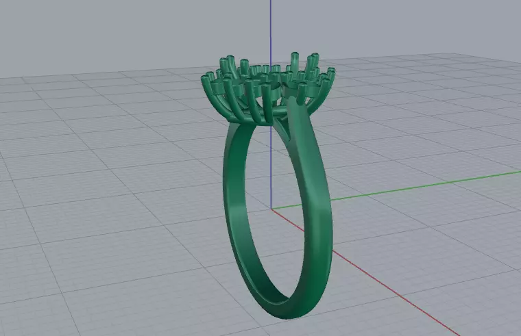 Solitaire engagement rings Model 7914 3D print model_4