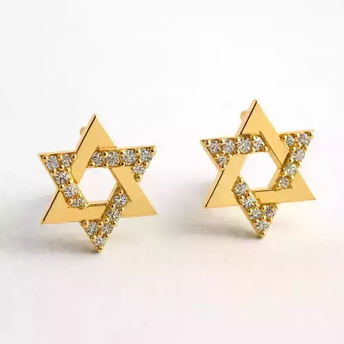 Earrings Star of David Model 7901