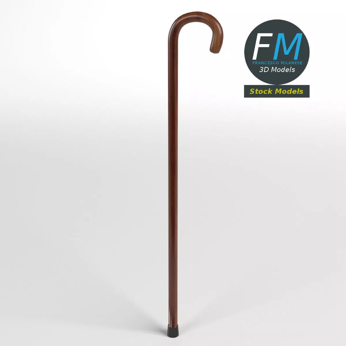 Walking stick 3D model_0