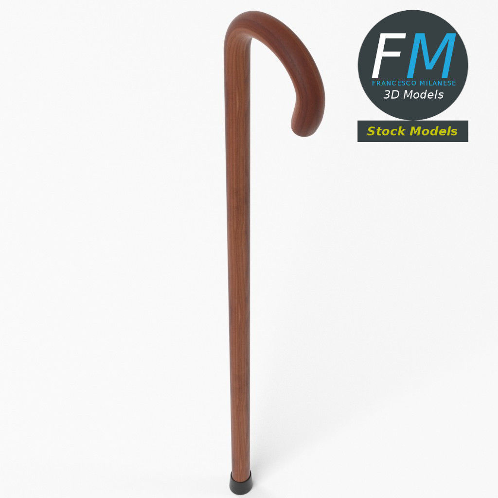 Walking stick 3D model_6