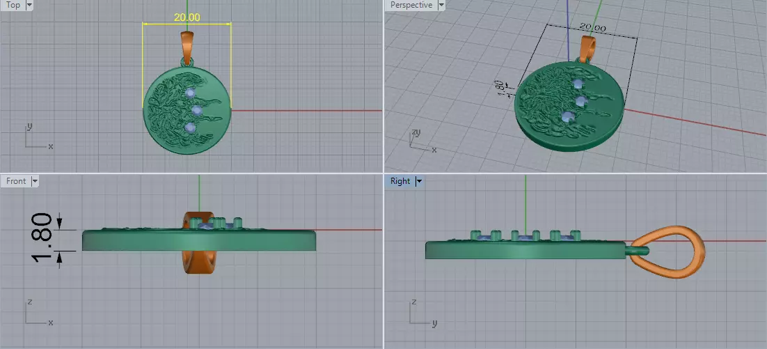 Pendant Model 7987 3D print model_5