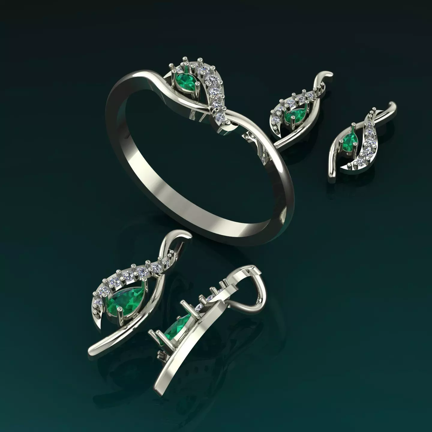 conjunto de anillo  3D print model_1