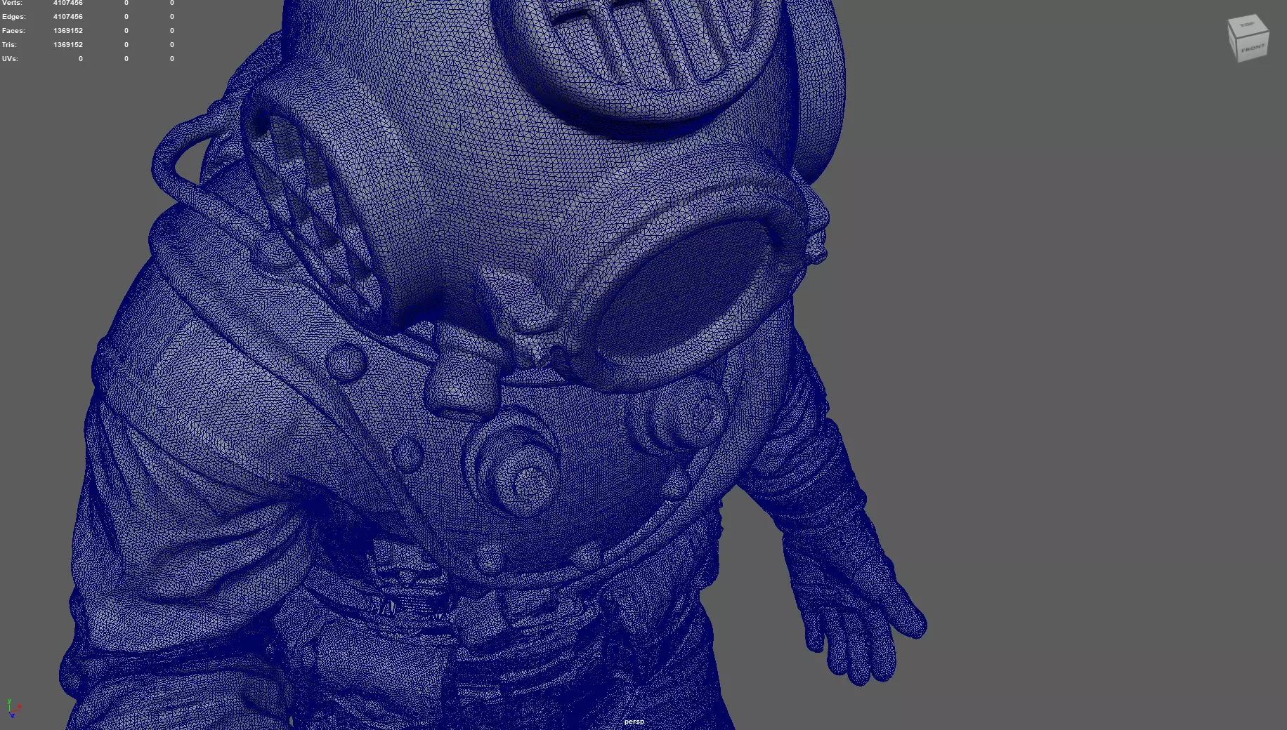 Realistic Vintage Diver Character for 3D Print 3D print model_9