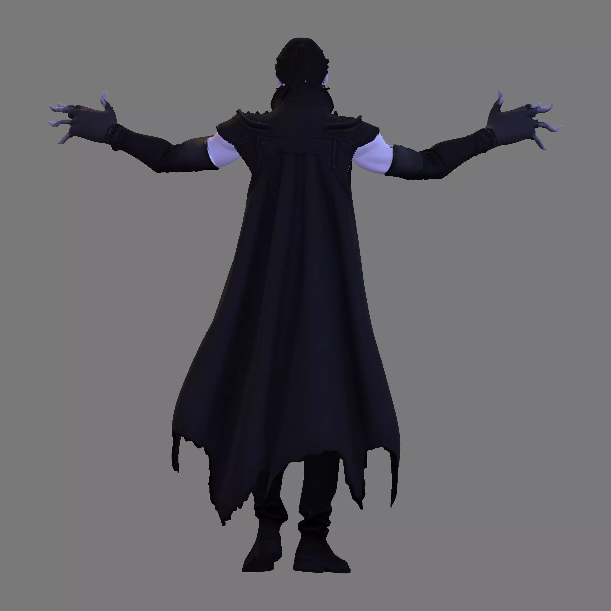 Gothic Vampire Lord  High Poly Stylized 3D Print Figurine 3D print model_16