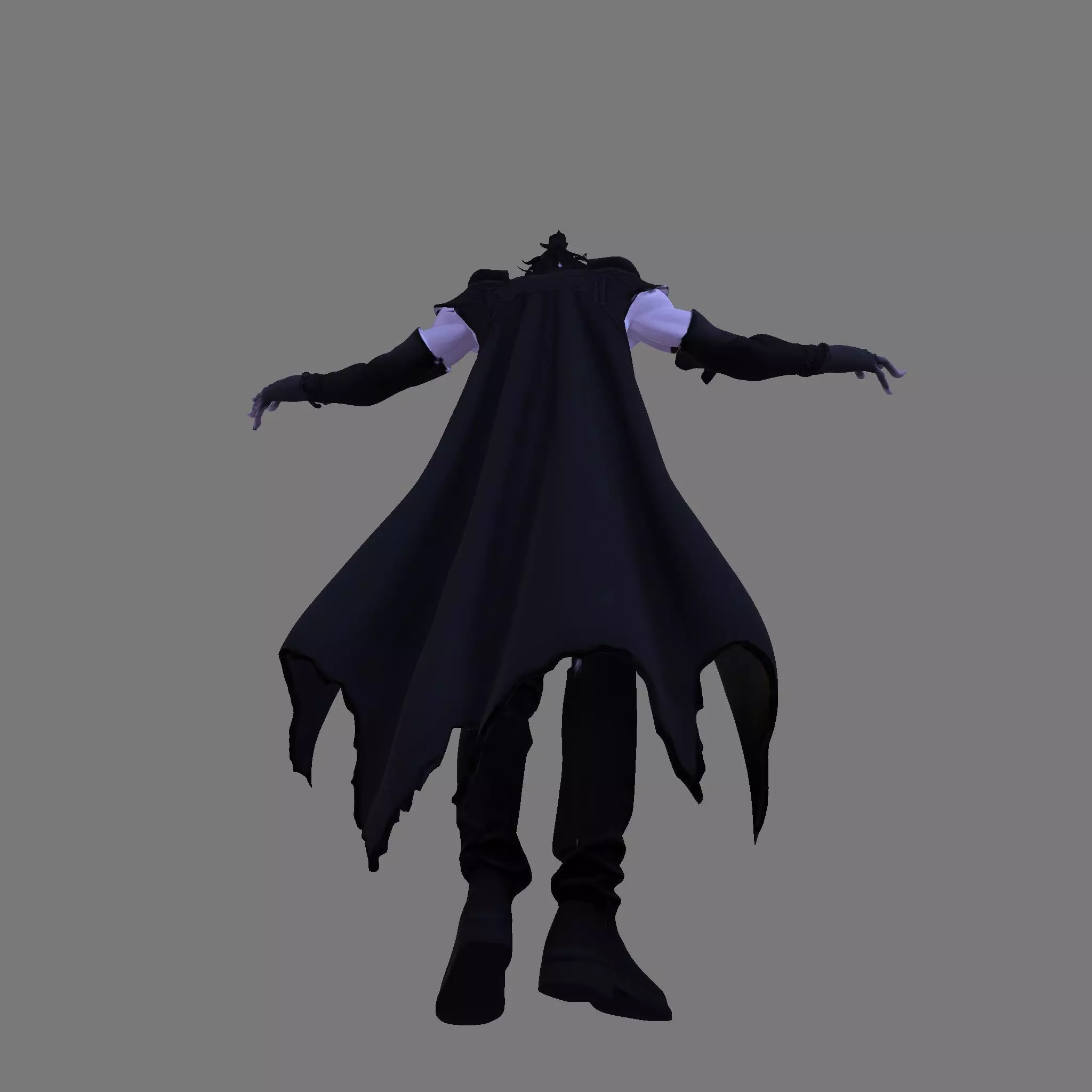 Gothic Vampire Lord  High Poly Stylized 3D Print Figurine 3D print model_11