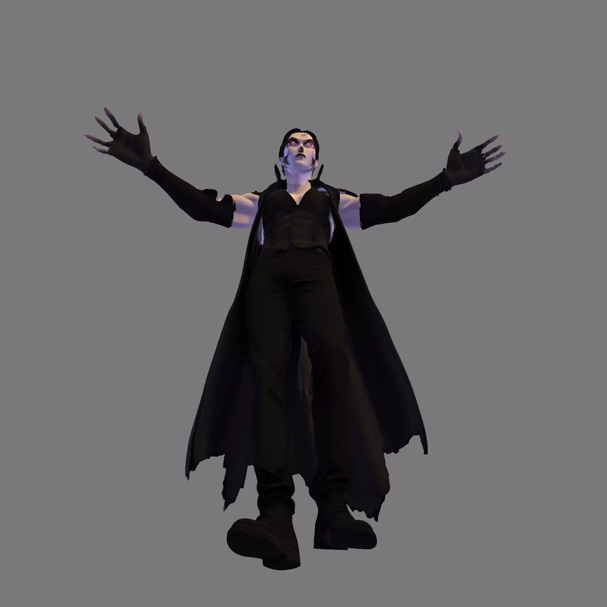 Gothic Vampire Lord  High Poly Stylized 3D Print Figurine 3D print model_9