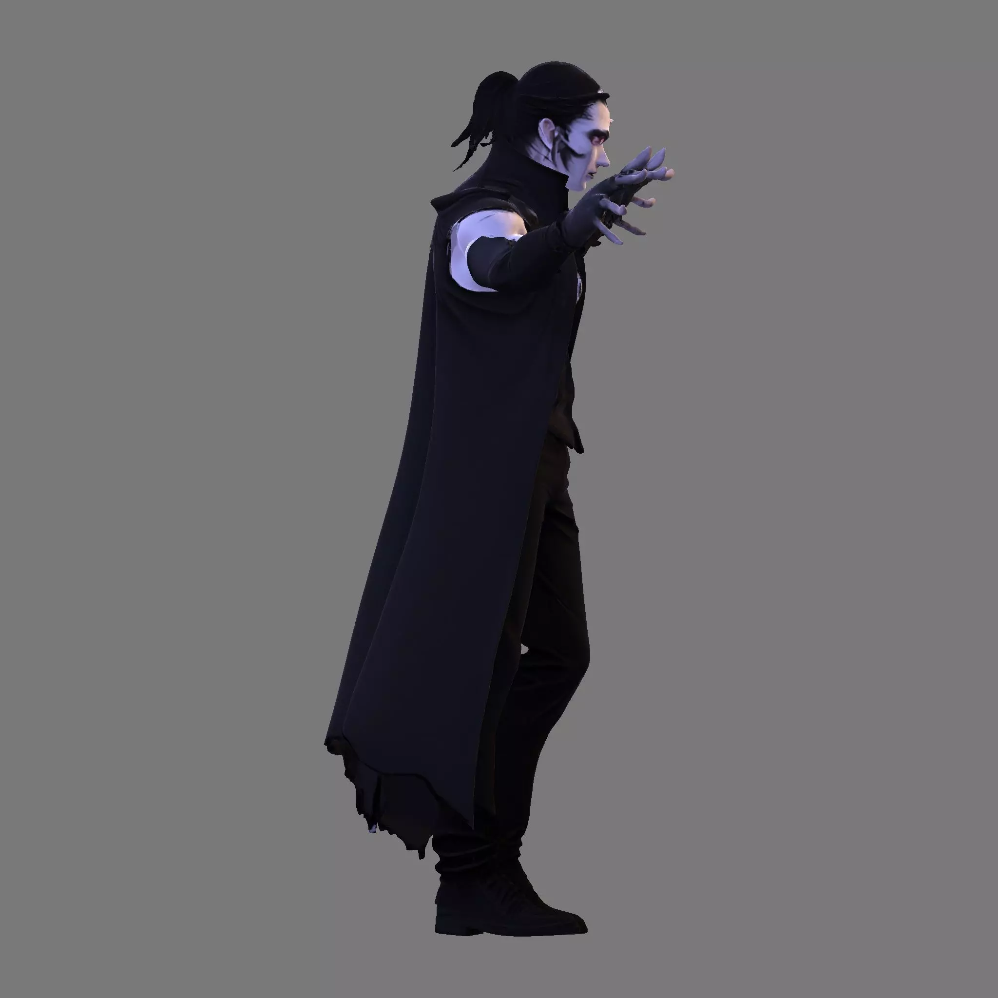 Gothic Vampire Lord  High Poly Stylized 3D Print Figurine 3D print model_17