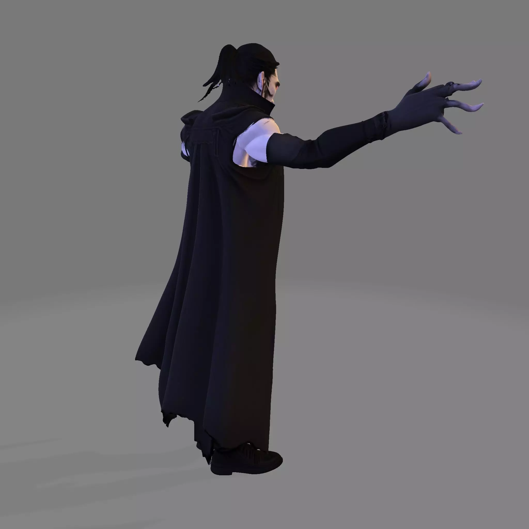 Gothic Vampire Lord  High Poly Stylized 3D Print Figurine 3D print model_7