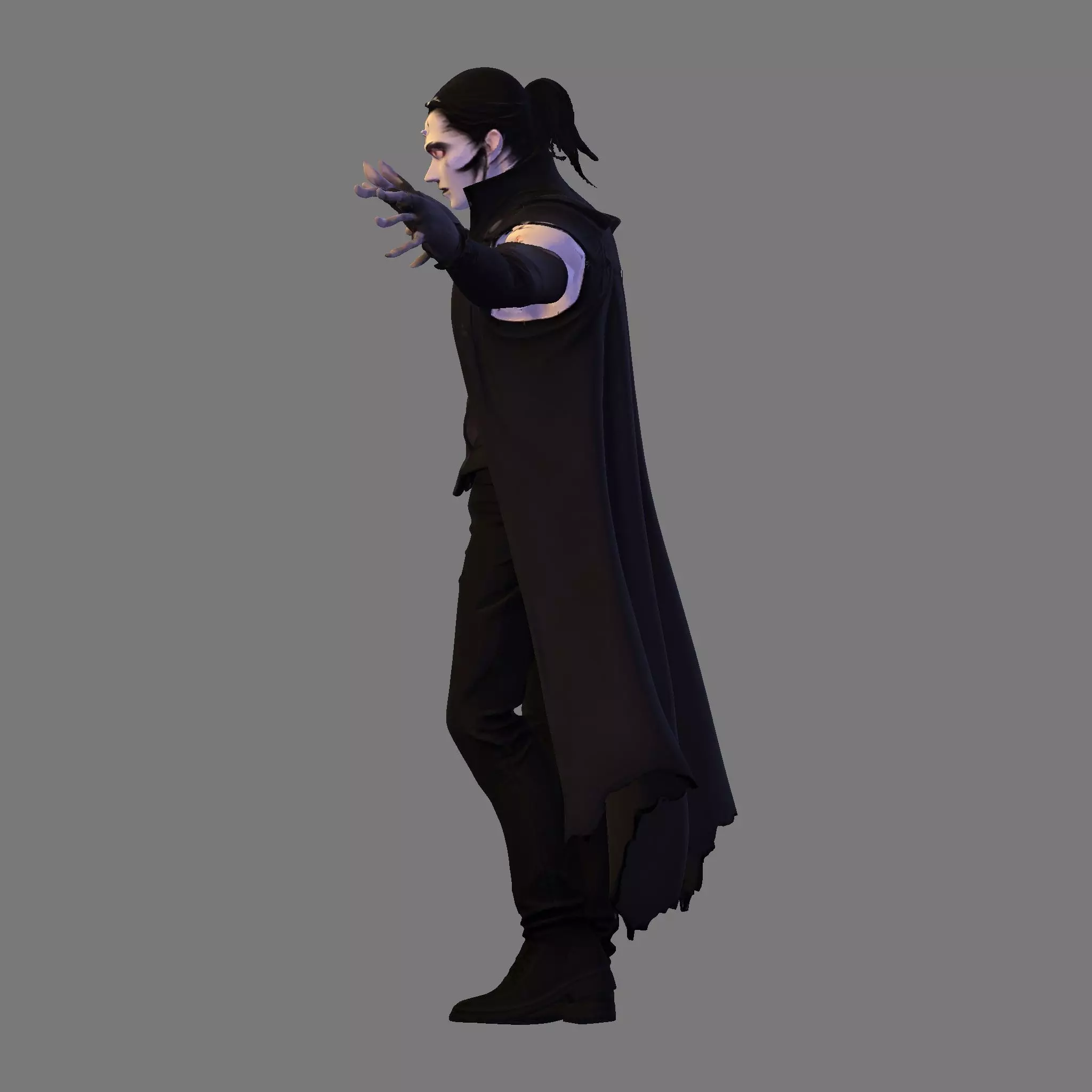 Gothic Vampire Lord  High Poly Stylized 3D Print Figurine 3D print model_15