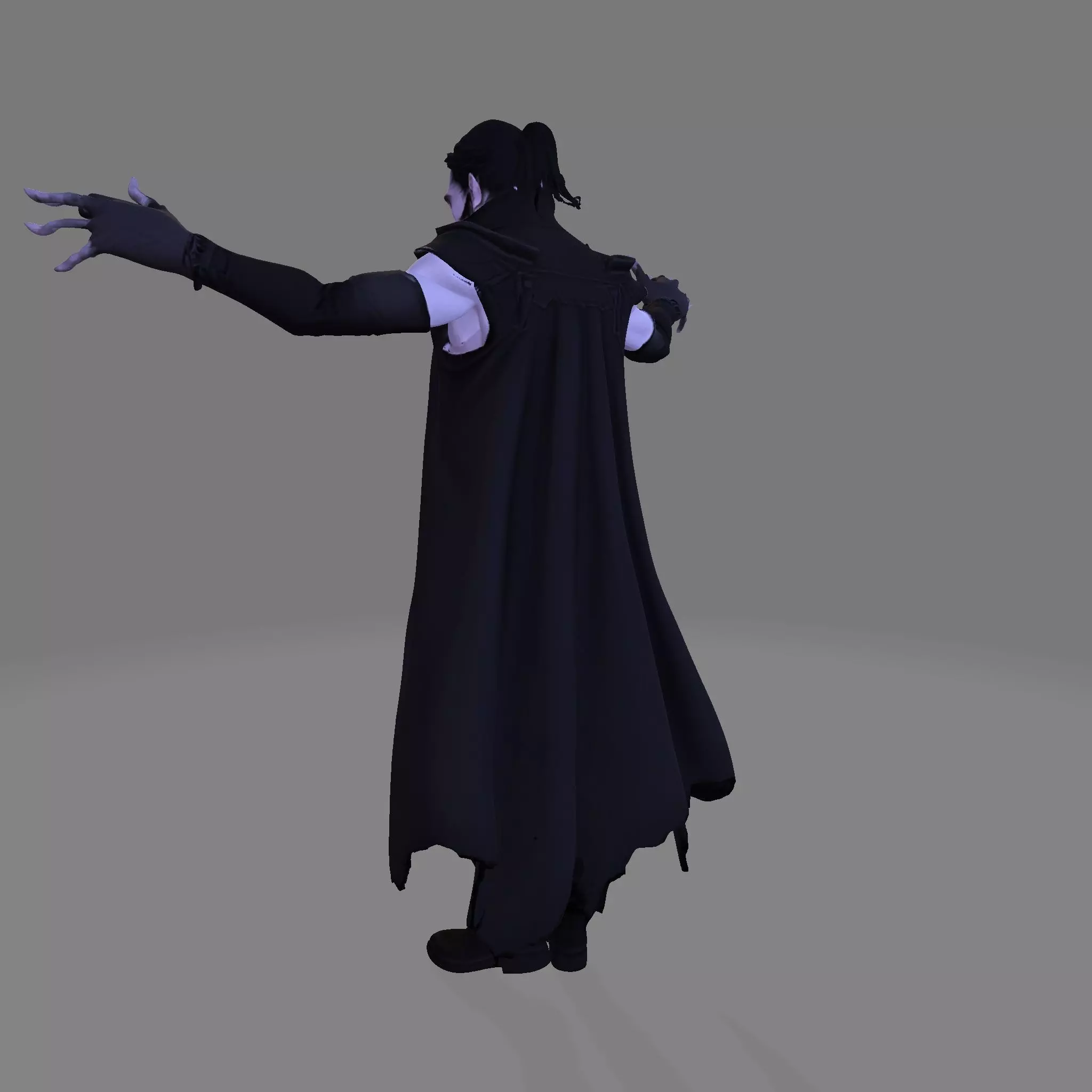 Gothic Vampire Lord  High Poly Stylized 3D Print Figurine 3D print model_5