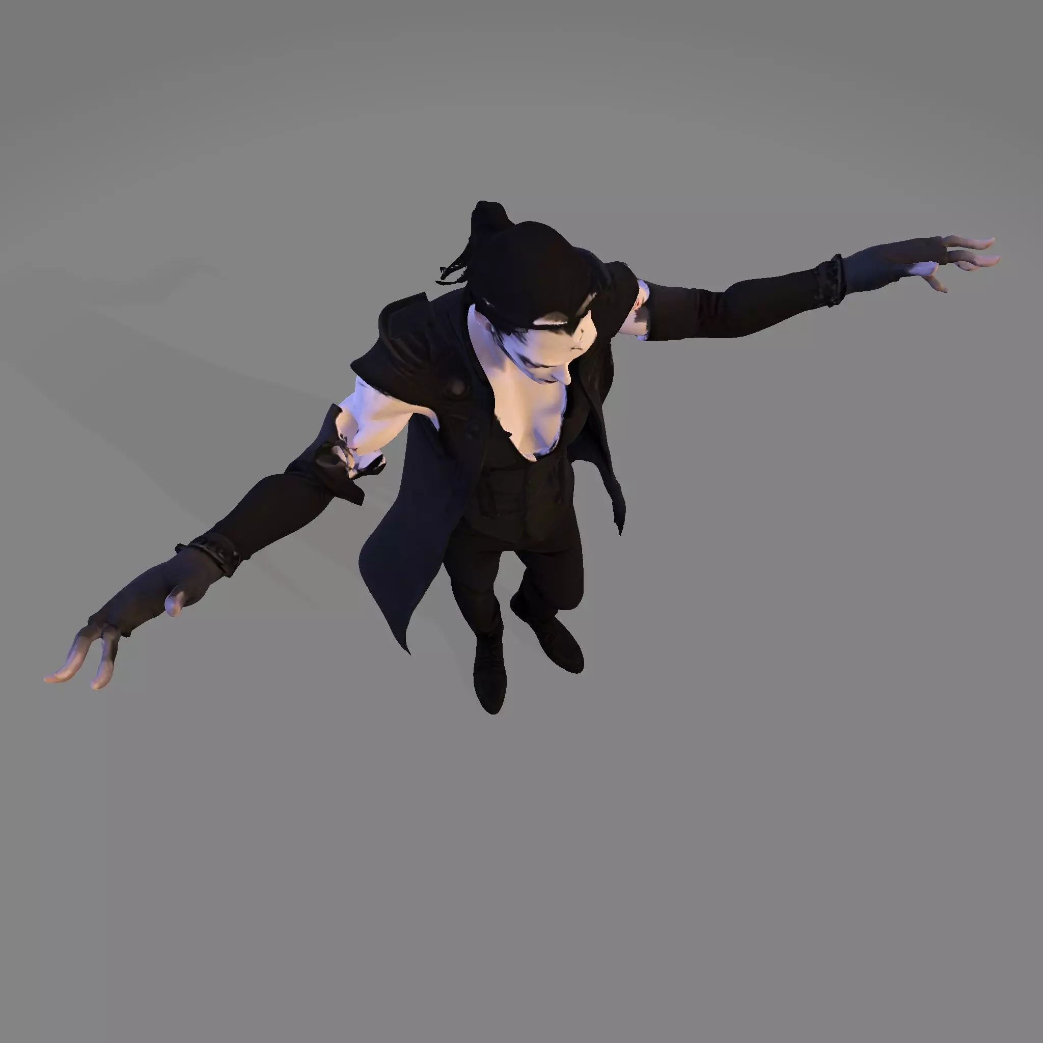 Gothic Vampire Lord  High Poly Stylized 3D Print Figurine 3D print model_12