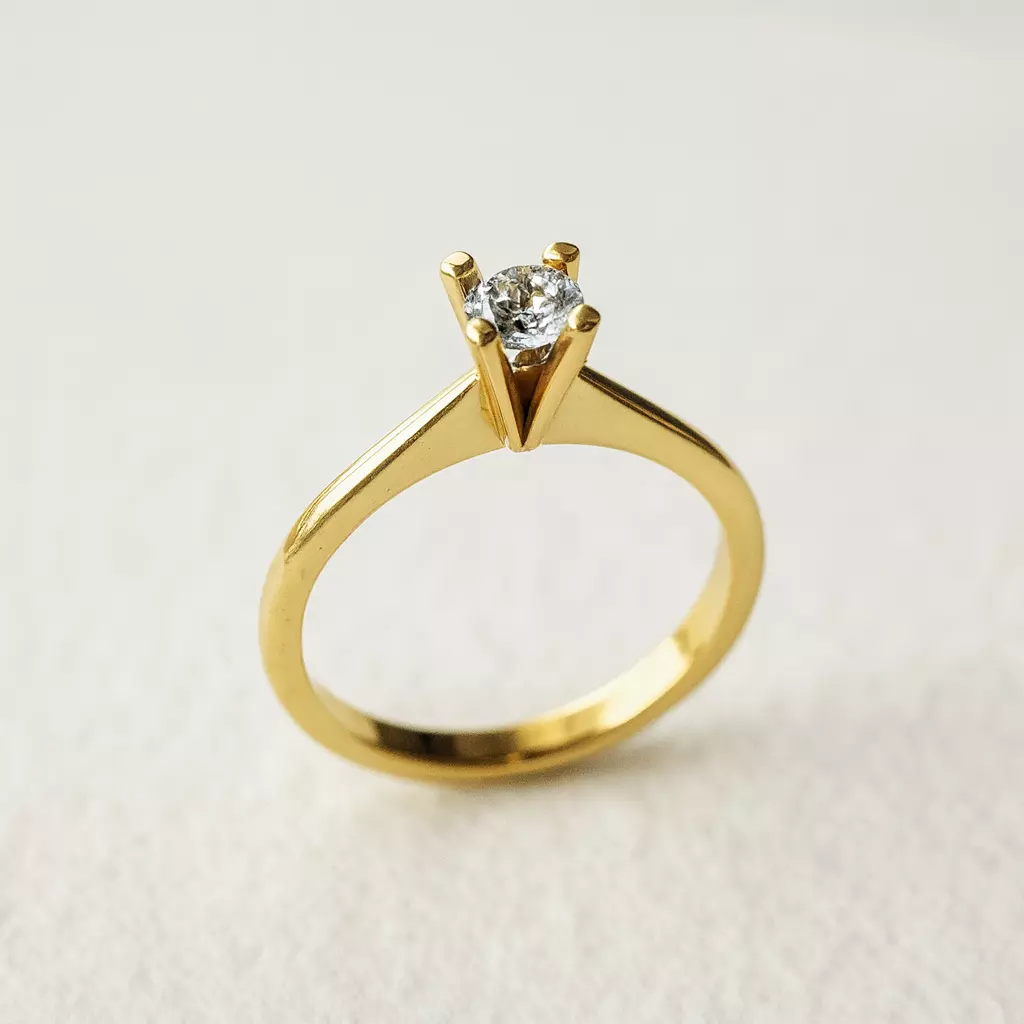 Solitaire engagement ring Model 7955 3D print model_0