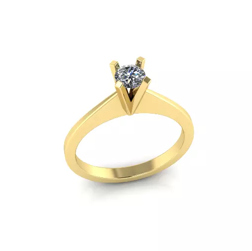 Solitaire engagement ring Model 7955 3D print model_2