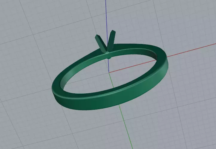 Solitaire engagement ring Model 7955 3D print model_5