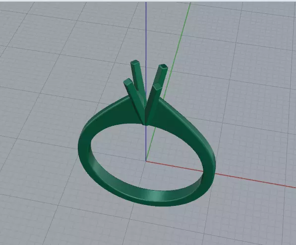 Solitaire engagement ring Model 7955 3D print model_3
