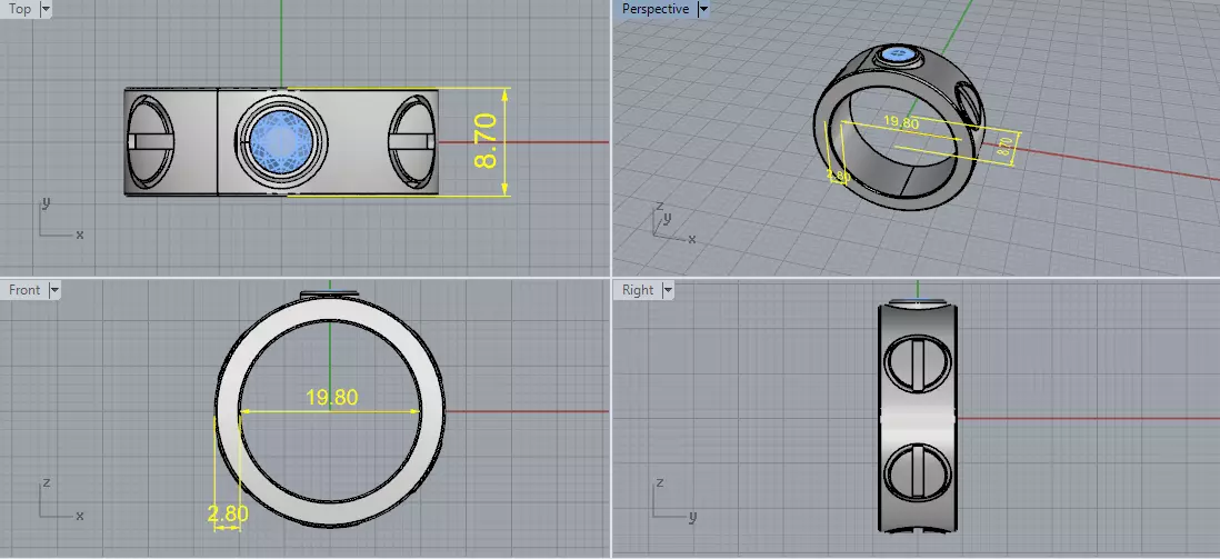 Ring cart Model 7952 3D print model_6