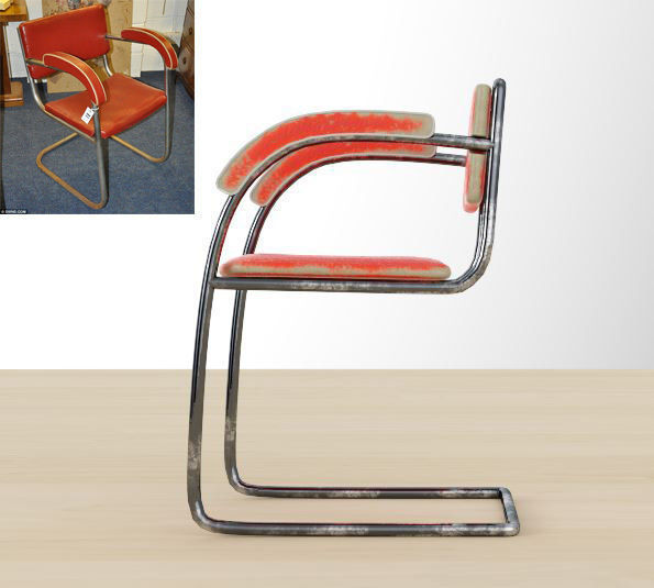 Vettriano Chair Free 3D model_4