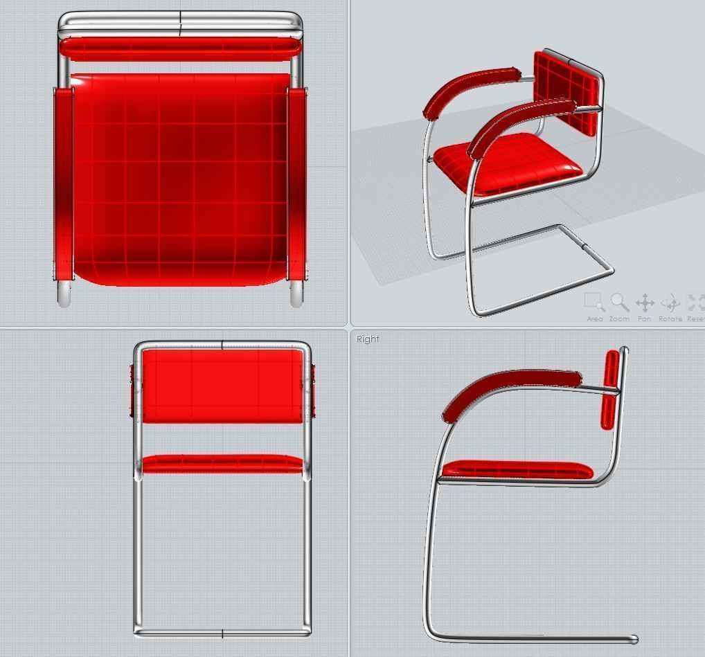 Vettriano Chair Free 3D model_8