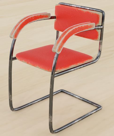 Vettriano Chair Free 3D model_9