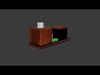 Wood and Wire Bathroom Vanity Set Low-poly 3D model_1