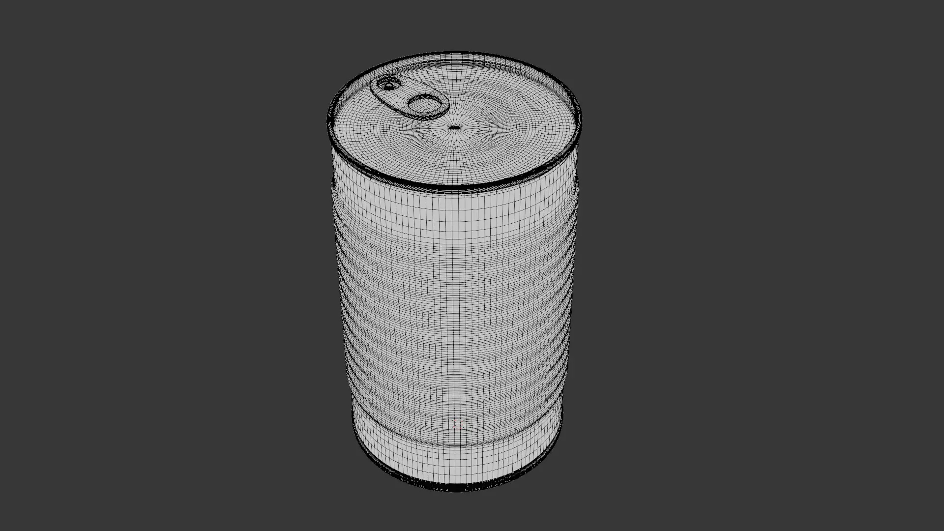 Set of 5 High-Poly Metal Food Cans Realistic Blender Models 3D model_12