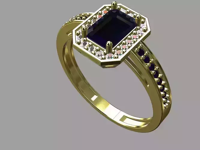 Octagonal Stone Ring 4 50x6 50mm
