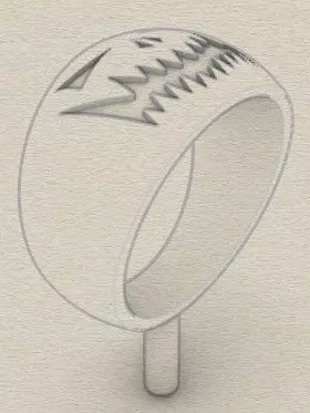 Jack O Lantern Ring 3D print model_0