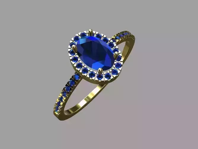 Oval Stone Ring 4 50x6 50mm