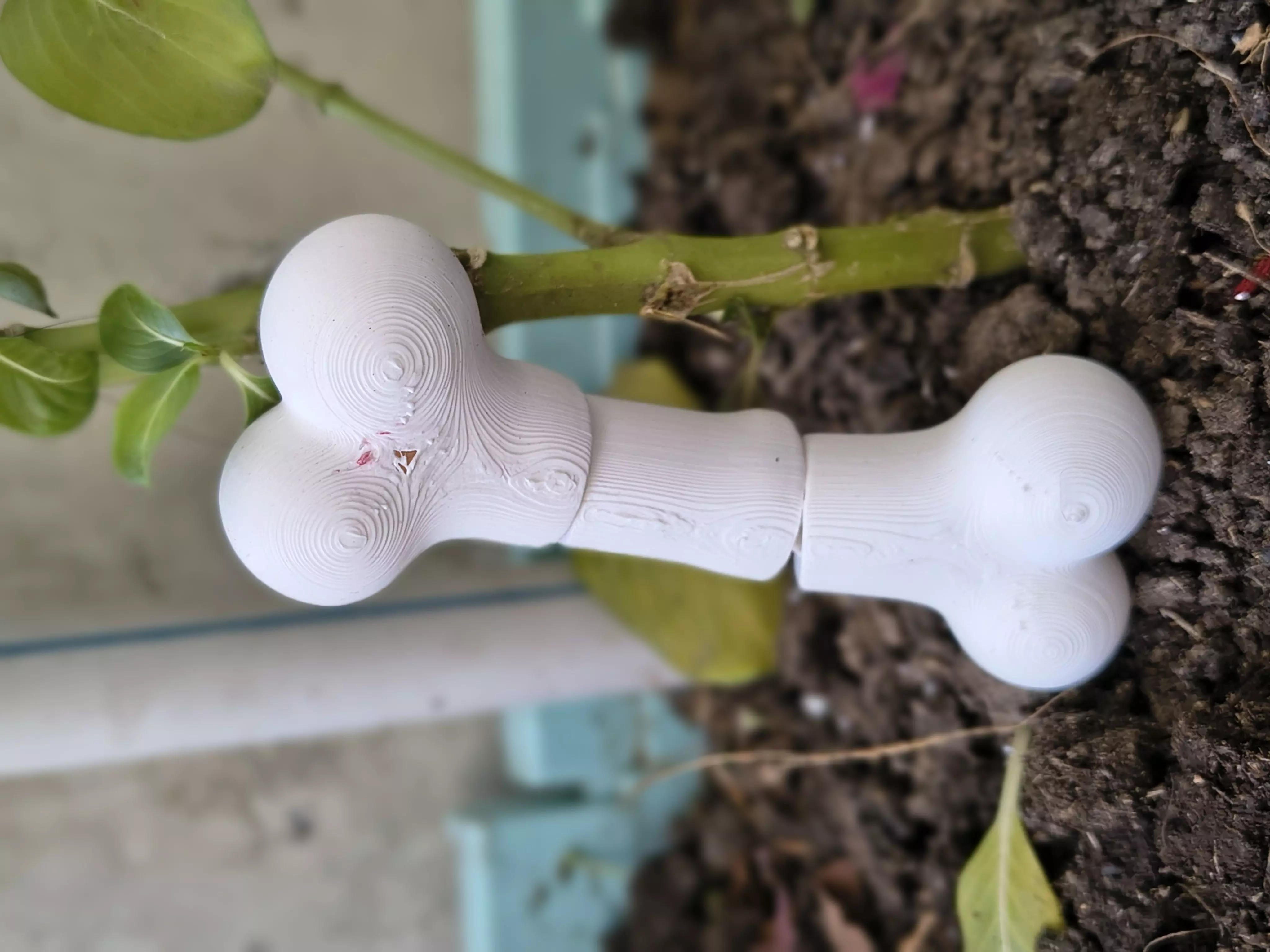 Flexi Halloween Chibi  Devil Head  Bone Combo 3D print model_5