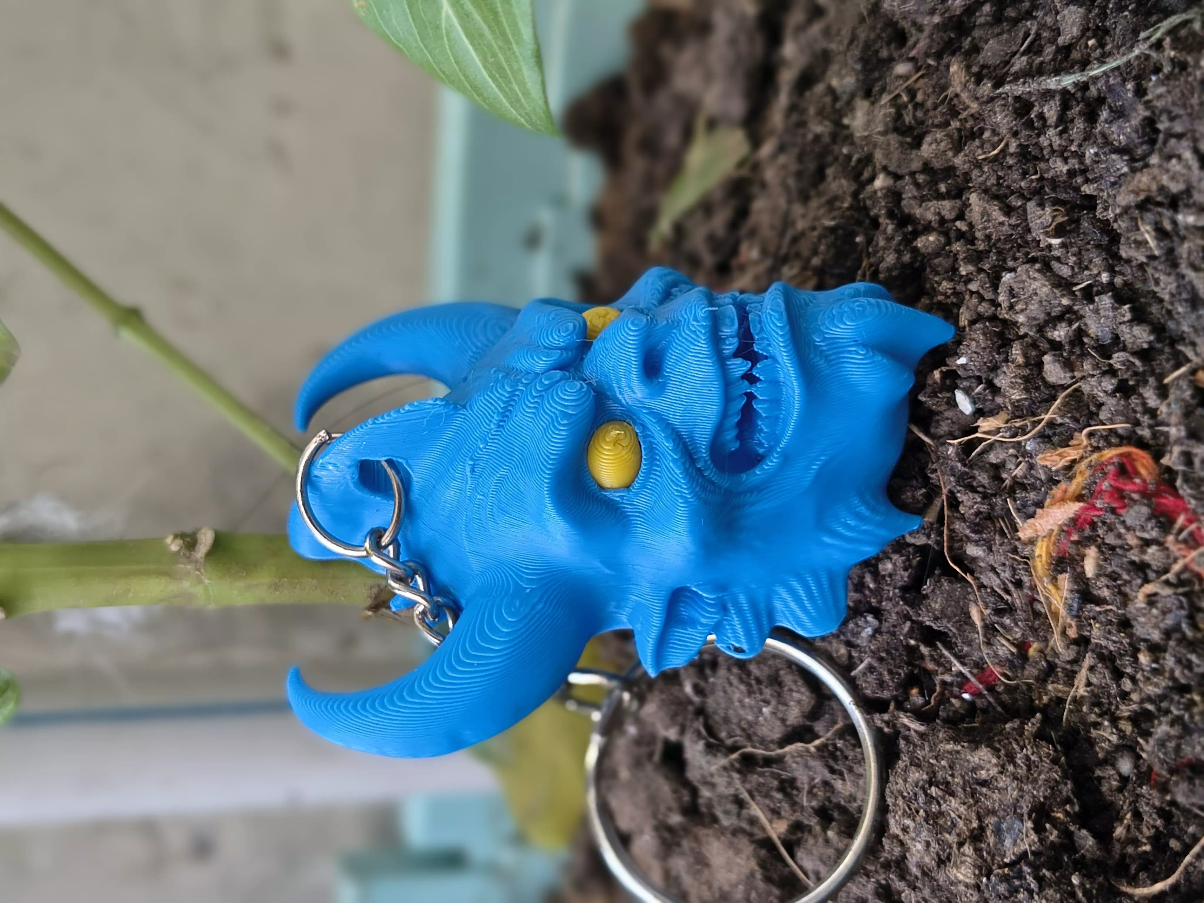 Flexi Halloween Chibi  Devil Head  Bone Combo 3D print model_2