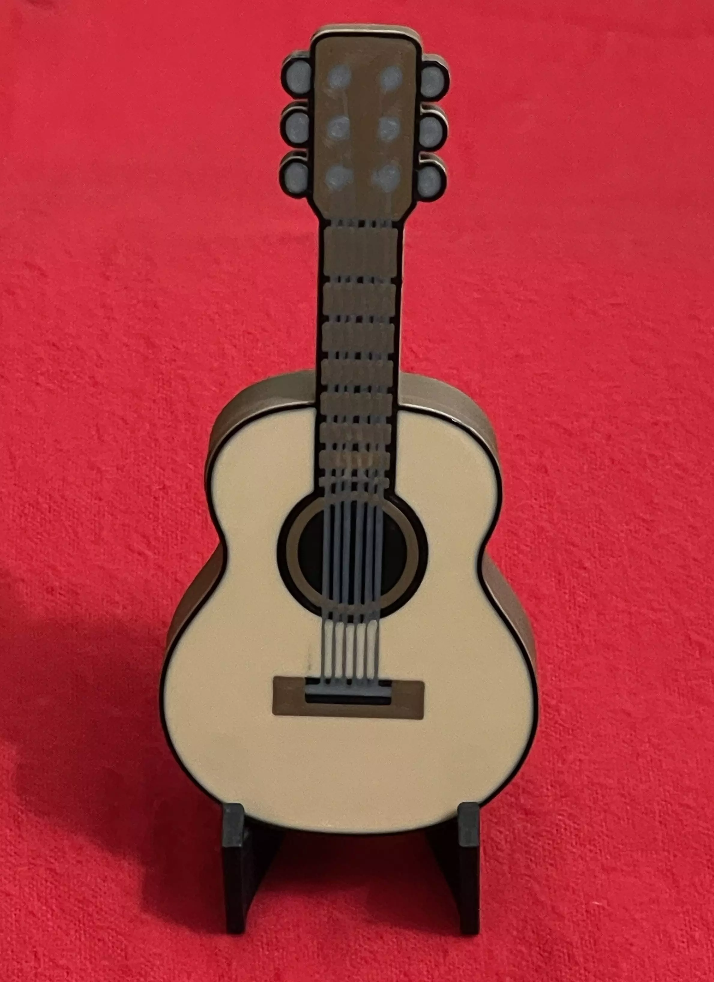 Mini Guitar Pick Holder with Magnetic Closure 3D print model_1