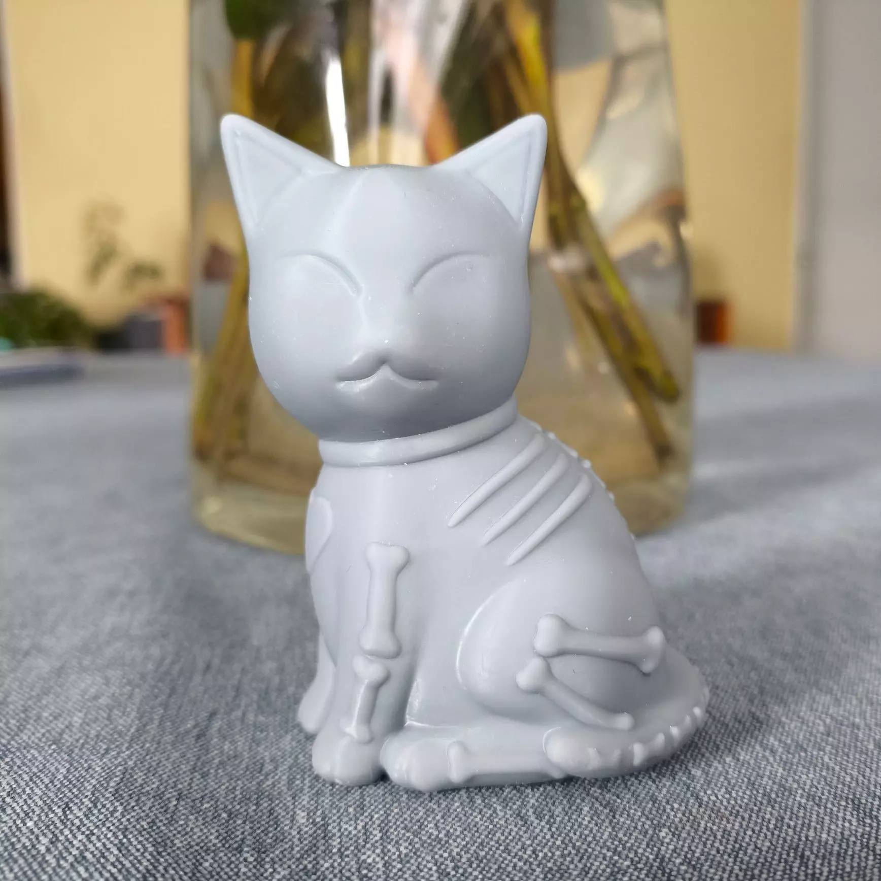 Cat With Bones 3D print model_1