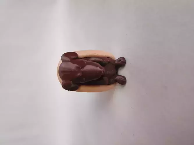 Hotdog Hound Adorable Dog in a Bun STL Model 3D print model Hotdog Hound Adorable Dog in a Bun STL Model 3D print model