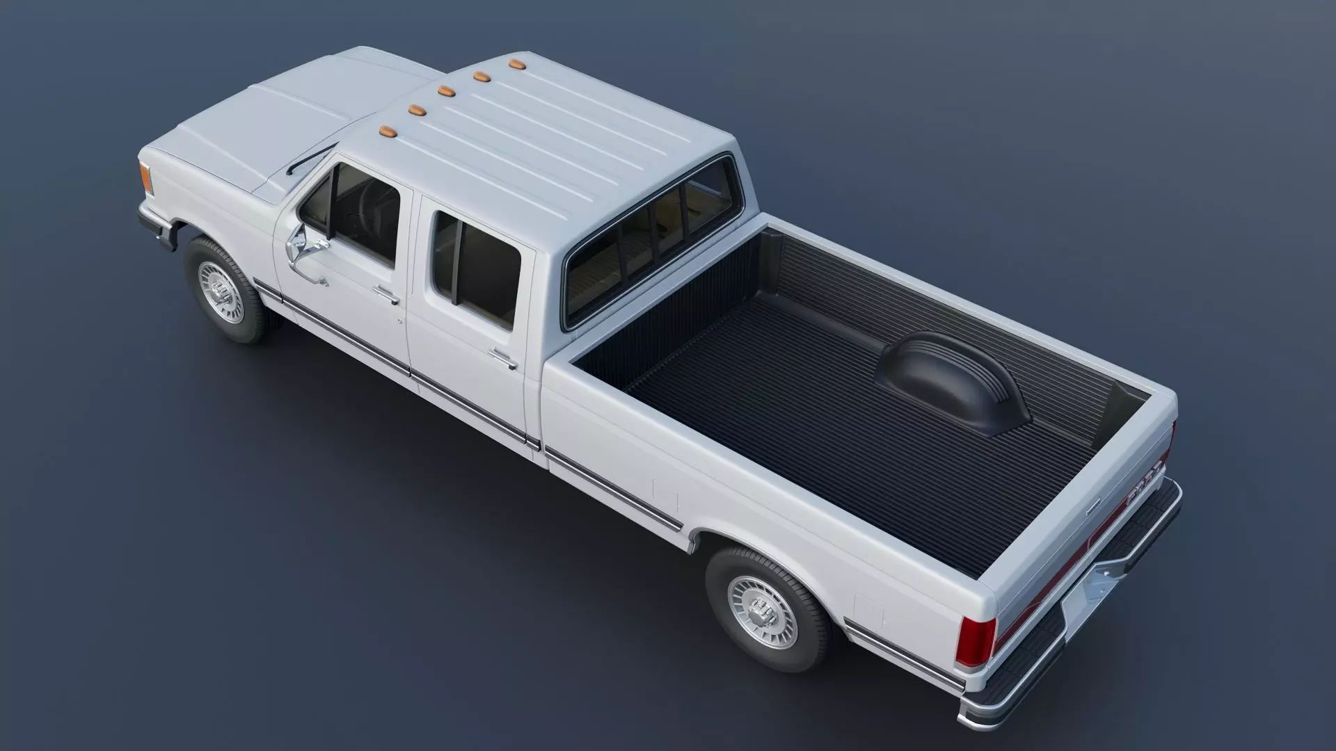 Pickup Truck F-350 Crew Cab 1987 3D print model_5
