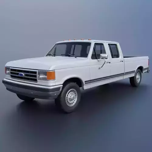 Pickup Truck F-350 Crew Cab 1987 3D print model Pickup Truck F-350 Crew Cab 1987 3D print model