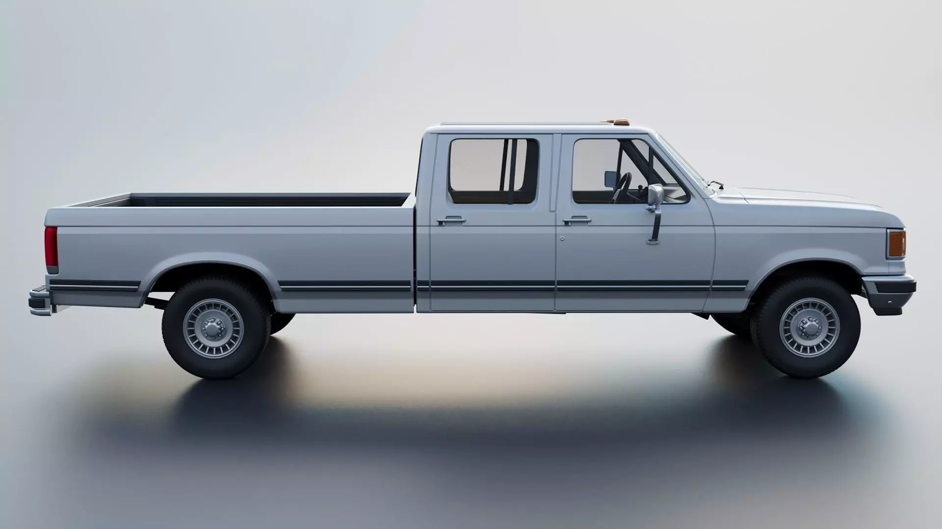 Pickup Truck F-350 Crew Cab 1987 3D print model_8