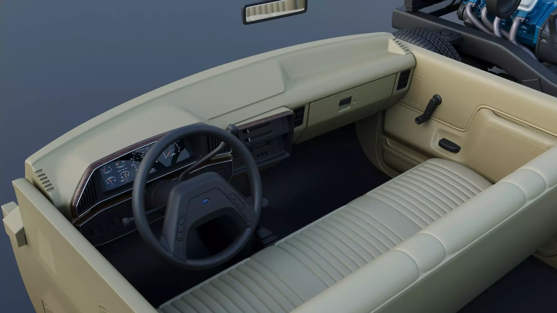 Pickup Truck F-350 Crew Cab 1987 3D print model_25