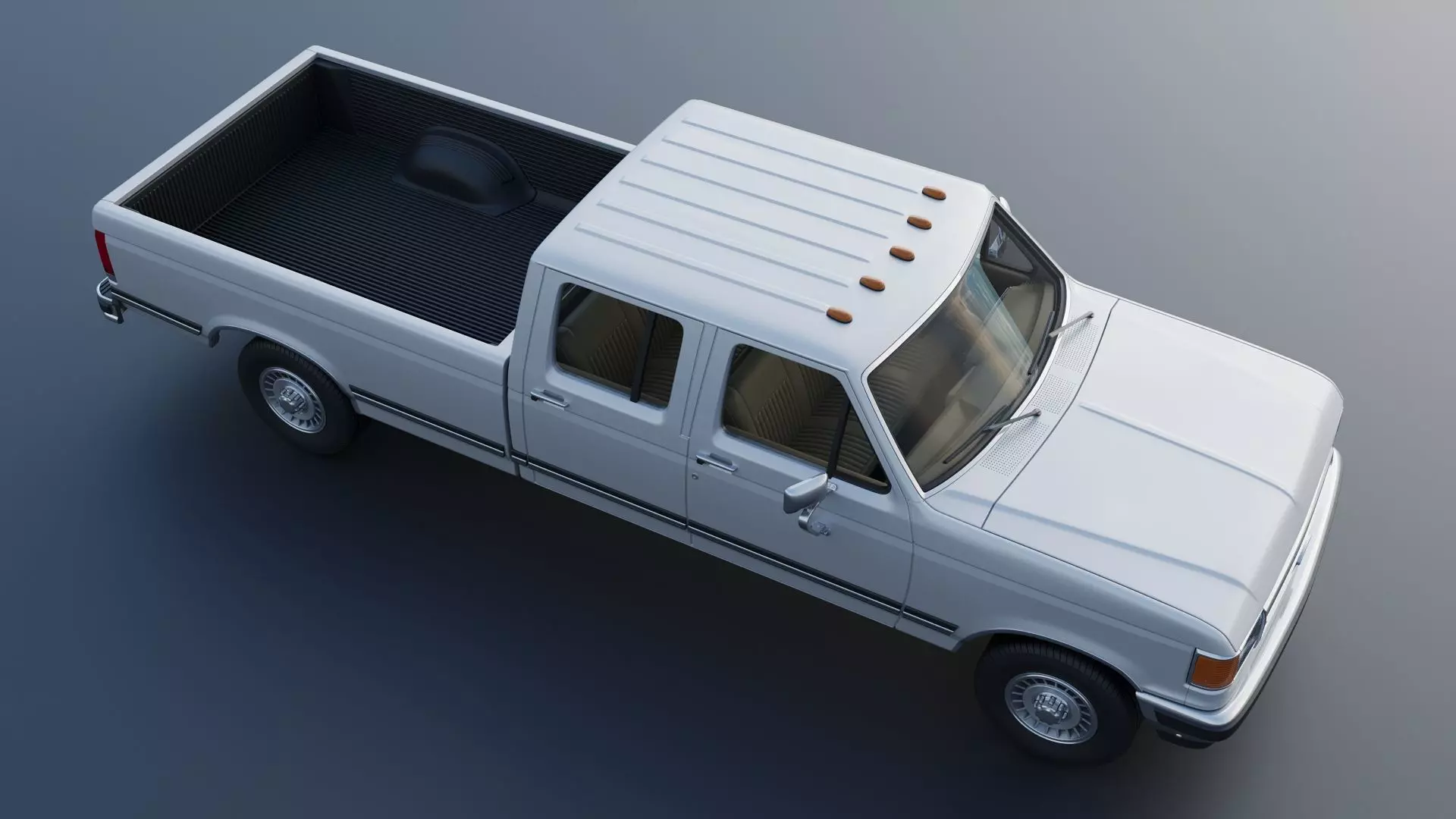 Pickup Truck F-350 Crew Cab 1987 3D print model_11