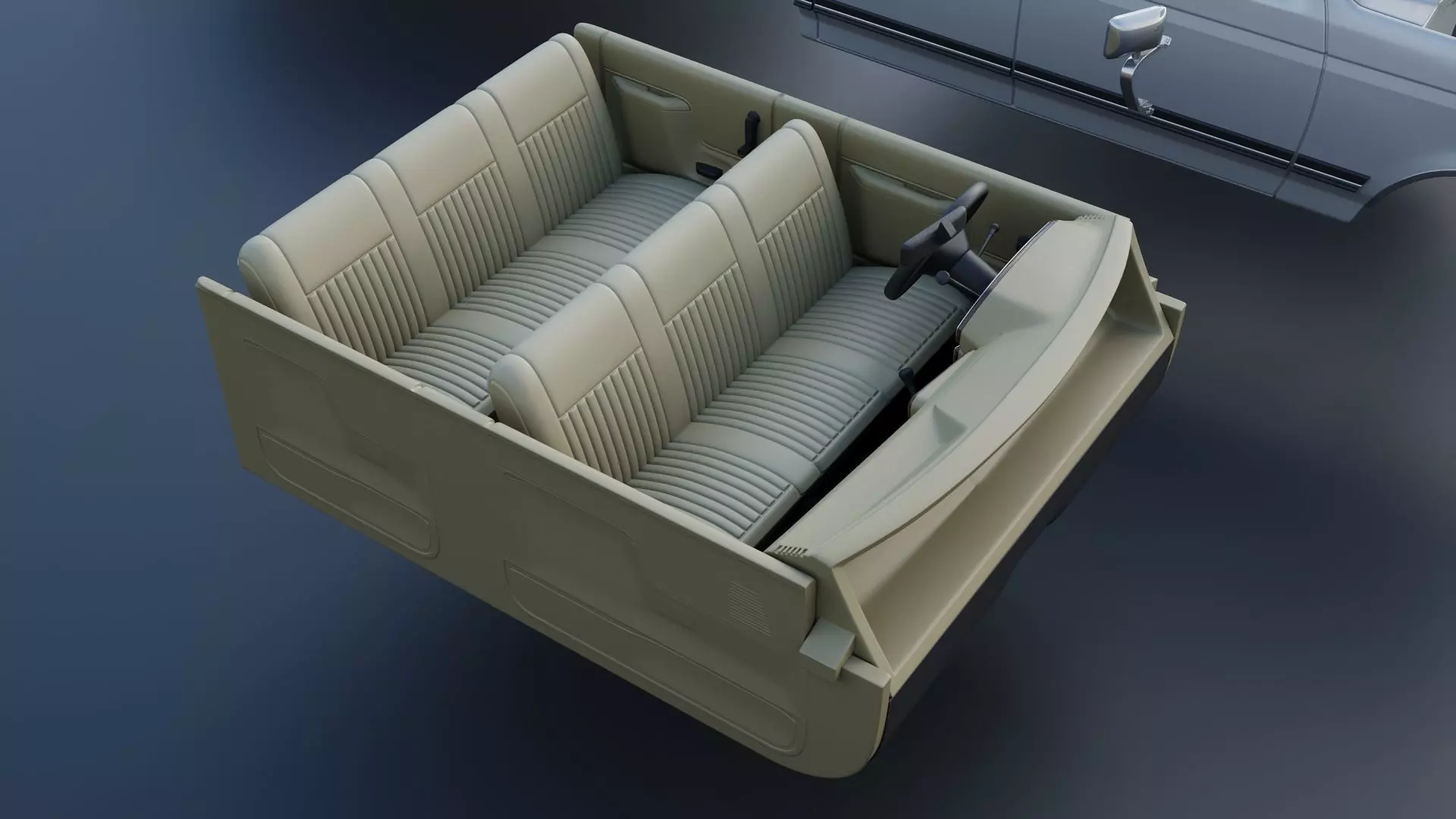 Pickup Truck F-350 Crew Cab 1987 3D print model_22
