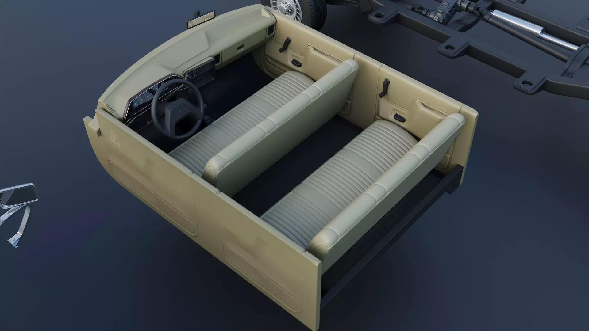 Pickup Truck F-350 Crew Cab 1987 3D print model_24
