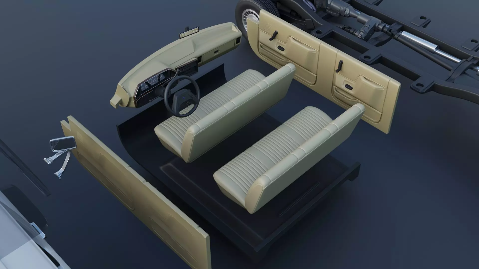 Pickup Truck F-350 Crew Cab 1987 3D print model_26