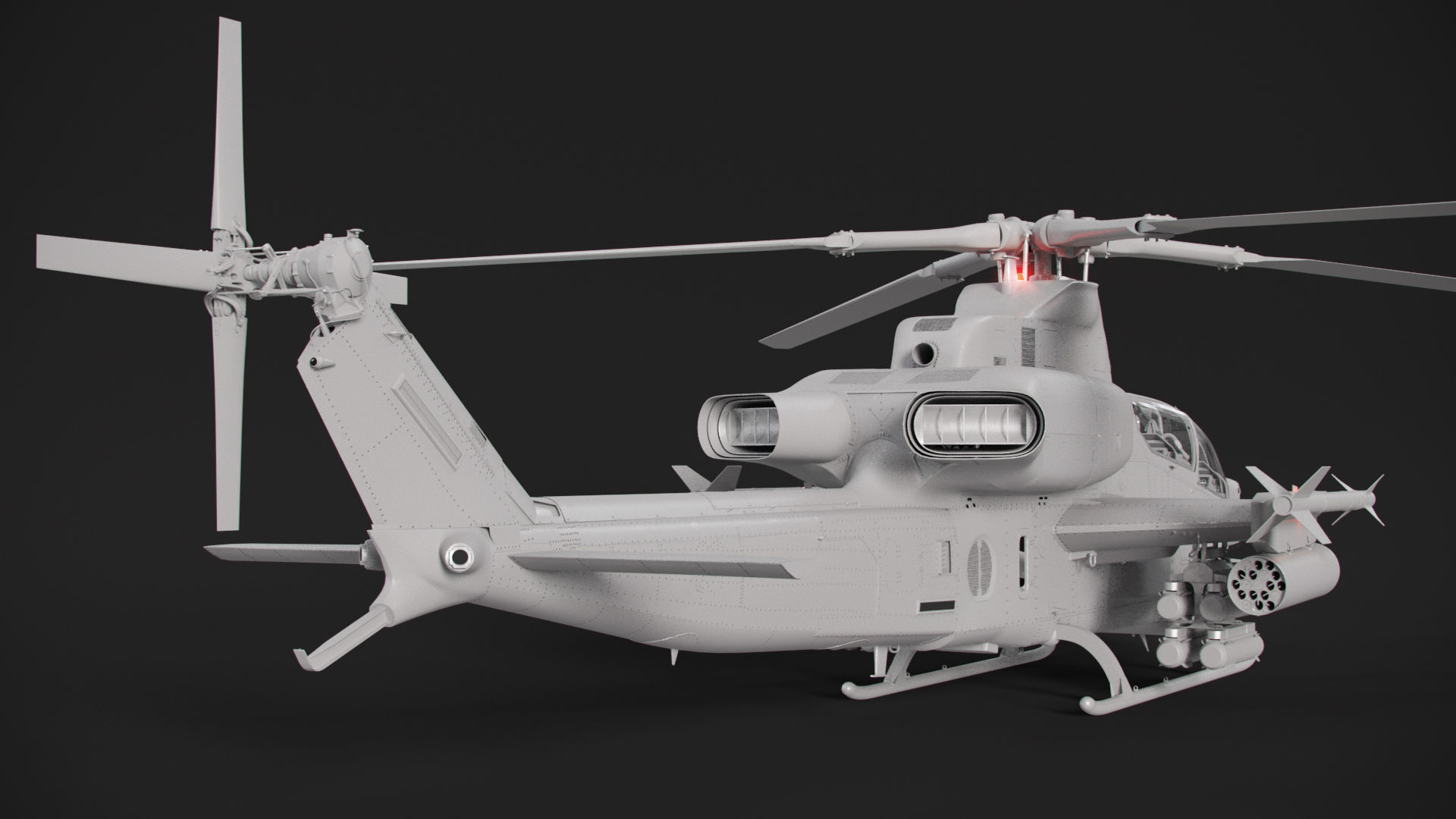 Bell AH-1Z Viper Attack Helicopter Model only 3D model_1
