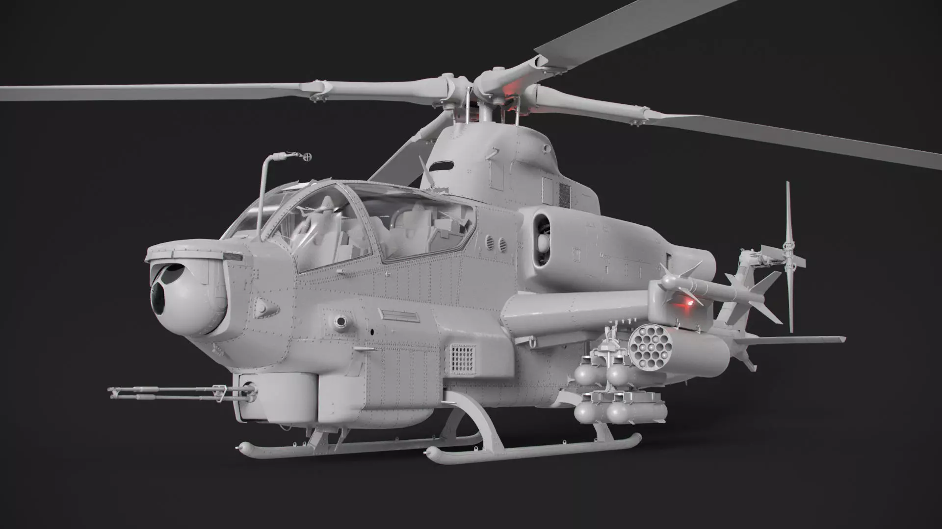 Bell AH-1Z Viper Attack Helicopter Model only 3D model_0