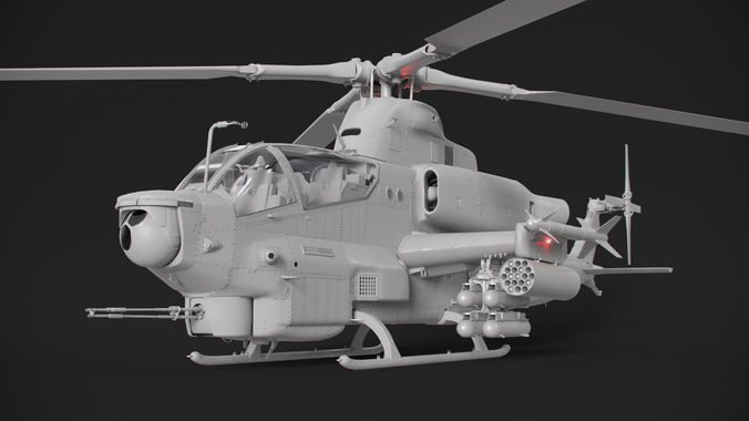 Bell AH-1Z Viper Attack Helicopter Model only 3D model